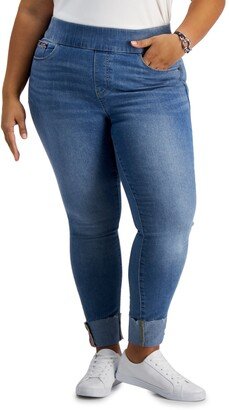 Th Flex Plus Size Gramercy Pull-On Skinny Jeans, Created for Macy's