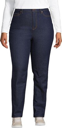 Women's Plus Size Recover High Rise Straight Leg Flannel Lined Jeans
