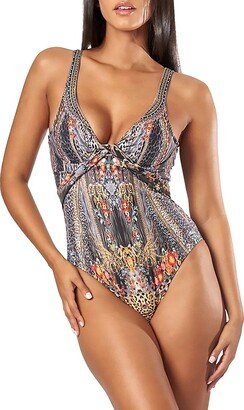 La Moda Clothing Mix Print One-Piece Swimsuit