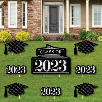 Big Dot Of Happiness Graduation Cheers - Outdoor Lawn Decor - 2023 Party Yard Signs - Set of 8