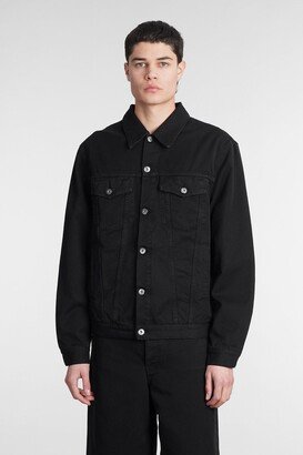 Denim Jackets In Black Cotton