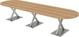 Skutchi Designs, Inc. 12Ft Modular Racetrack Conference Room Table X Bases Electrical Units