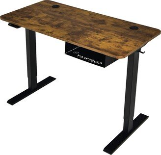 Electric Height Adjustable Sit to Stand Desk w Control Panel USB Port