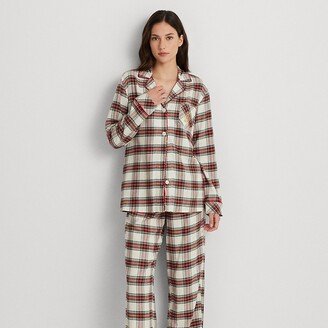 Lauren Petite Ralph Lauren Plaid Brushed Twill Sleep Set