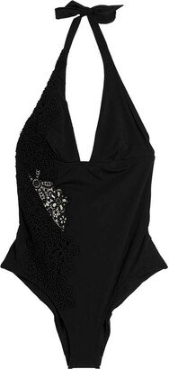 Lace-Detailed V-Neck Swimsuit