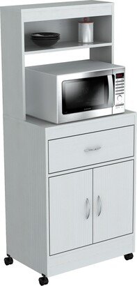 America 2 Door Storage Cabinet with Microwave Cart