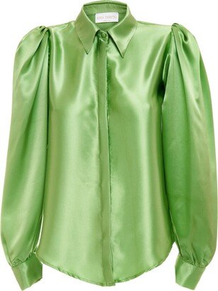 Sofia Tsereteli Green Silk Blouse