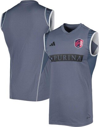 Men's Gray St. Louis City Sc 2023 On-Field Sleeveless Training Jersey