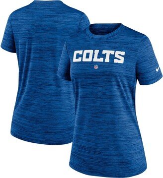 Women's Royal Indianapolis Colts Sideline Velocity Performance T-shirt
