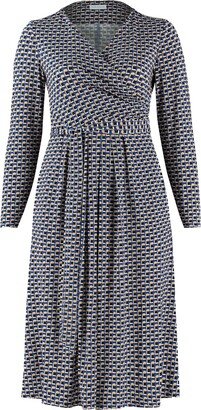 The Hour Wrap Jersey Dress Blue