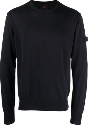 Logo-Patch Crew-Neck Jumper