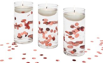 Floating Metallic Rose Gold Confetti-1 Pk 2000Pc-1 Set Fills 1 Gl For Vases-Option Of Fairy Lights-Vase Decorations-Table Scatter