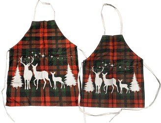 Mother Daughter Aprons Set - Of 2 Christmas Apron For Parent & Child Set, Kids, Kids Cooking Aprons