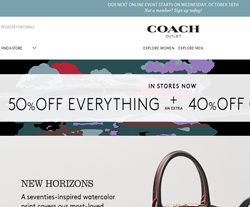 Coach Outlet Promo Codes & Coupons