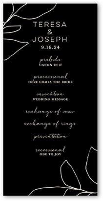 Wedding Program Cards: Honest Leaf Wedding Program, White, 4X8 Flat Program, Matte, Signature Smooth Cardstock, Square