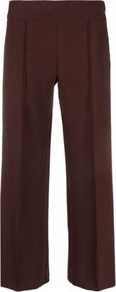 Dart-Detail Elasticated Cropped Trousers