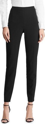 Annie Cropped Wool Crepe Pants, Black