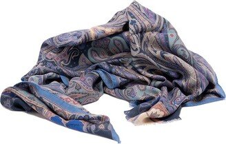 Allover Paisley-Printed Scarf-AB