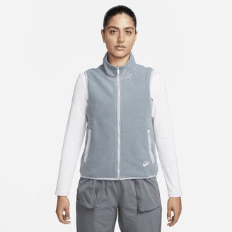 Women's Sportswear Sports Utility Oversized Reversible Vest in Grey