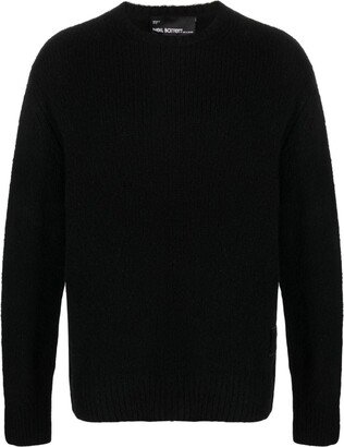 Chunky-Knit Logo-Embroidered Jumper