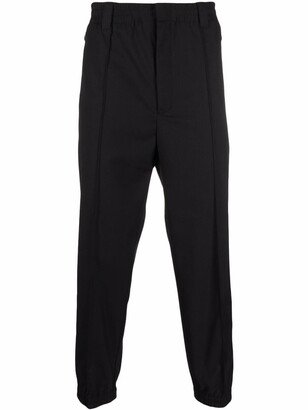 Cropped Cotton Track Pants