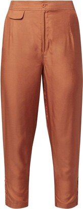 Mid-Rise Tapered-Leg Trousers-AL