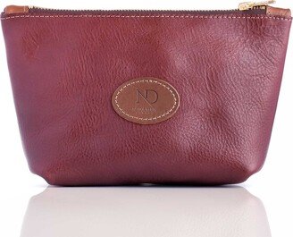 N'damus London Altantic Oxblood Leather Toiletry Case