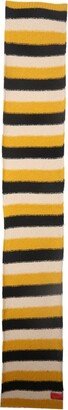 Logo Patch Striped Scarf