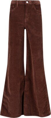 Wide Leg Stretched Corduroy Pants