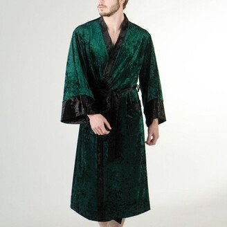 KÂfemme Crushed Velvet Robe Men's With Lining