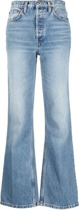 Mid-Rise Flared Jeans-AK