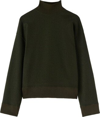 Roll-Neck Wool-Blend Sweatshirt