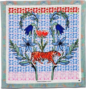 Jessica Russell Flint Linen Table Napkin - Tiger Folk