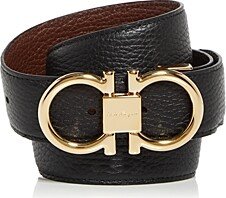 Men's Double Gancini Reversible Leather Belt-AA