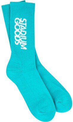 STADIUM GOODS® logo Teal crew socks