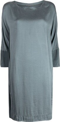 Boat-Neck Stretch-Silk Midi Dress