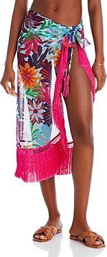 Luna Floral Print Swim Cover Up Pareo