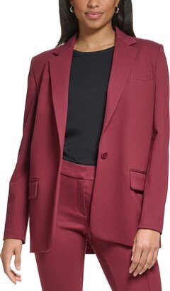 Petite One-Button Notched-Collar Blazer, Created for Macy's
