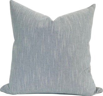 Striking Stripes | Blue Pillow Cover, Decorative Farmhouse Striped Hackner Home