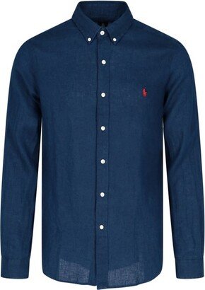 Logo Embroidered Poplin Shirt