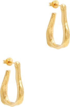 Wanderlust 24kt Gold-plated Hoop Earrings, Hoop Earrings