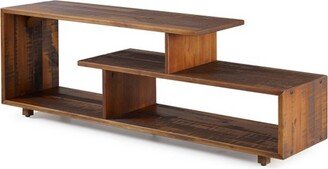 Rustic Modern Solid Wood TV Stand for TVs up to 50 Amber - Saracina Home