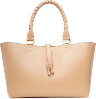 Marcie tote beige leather tote bag