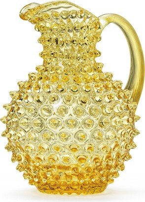 In Flore Caroline Crystal Glass Carafe, Hobnail, 2L, Yellow