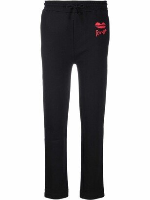 Rouge-print track pants