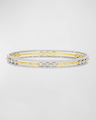 Signature Marquise Station 3-Stack Bangle