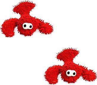 Mighty Jr Microfiber Ball Lobster, 2-Pack Dog Toys