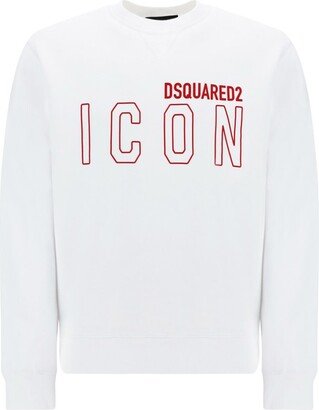 Icon Logo-Printed Crewneck Sweatshirt