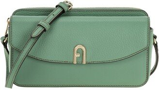 Logo Plaque Foldover Top Satchel Bag