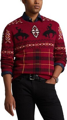 Fair Isle Wool Blend Crewneck Sweater-AA